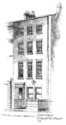 Casa de John Constable, Charlotte Street, Bloomsbury, Londres, 1912