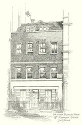 Casa de Sir Joshua Reynolds, Great Newport Street (litografía)