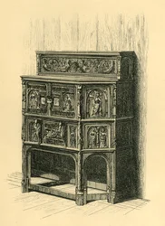 Gabinete de roble, finales del siglo XV, 1881