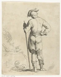 hombre de pie Cuaderno de dibujo de Abraham Bloemaert (título de la serie)