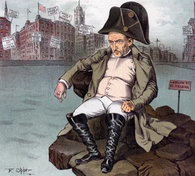 El "pequeño Napoleón de Wall Street" en el exilio por Frederick Burr Opper