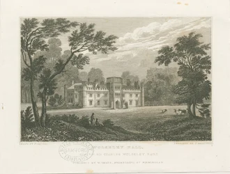 Wolseley Hall: grabado en acero, s.f. [c. 1830]
