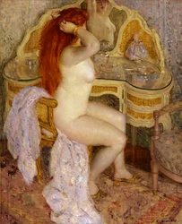 Desnudo sentado en su tocador, 1909