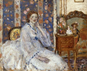 Mujer Sentada en un Sillón