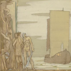El desembarco de San Patricio en Irlanda