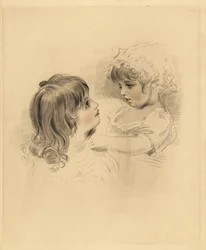 Retrato de dos niños