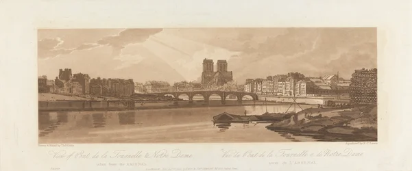Vista del Puente de la Tournelle y Notre Dame, tomada desde el Arsenal 1802