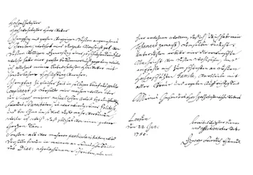 Carta de George Frideric Handel, 1750