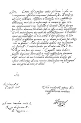 Carta de Enrique Federico, Príncipe de Gales, al Rey Enrique IV de Francia, 1606, 1865