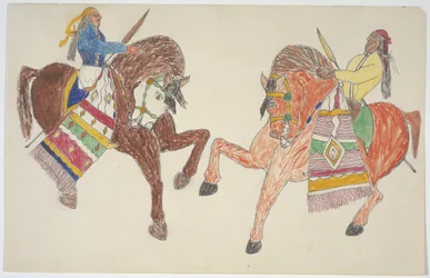 Dos hombres a caballo