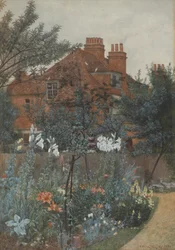 Vista de un jardín en Bedford Park