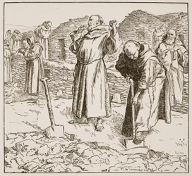 Agricultura monástica, ilustración de 