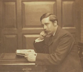 Retrato fotográfico de Herbert George Wells (1866-1946) por Frederick Hollyer (1837-1933) 1903