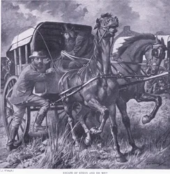 Escape de Steyn y De Wit (ilustración de After Pretoria: The Guerilla War, 1902)