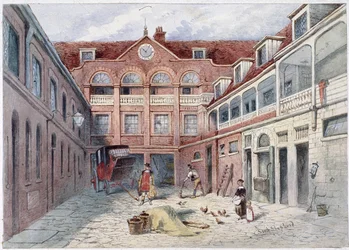 La Posada del Jabalí Azul, Holborn, Londres, c1840