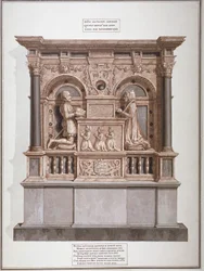 Monumento a Richard Allington en Rolls Chapel, Chancery Lane, Ciudad de Londres, 1800