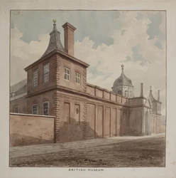 Vista del Museo Británico, Holborn, c.1807