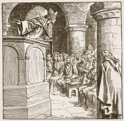 El último sermón de Dunstan, ilustración de 