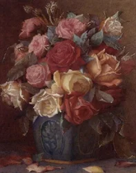 Rosas en un jarrón