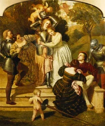 Britomart desarmándose, c.1855