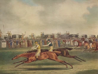Sir Joshua venciendo a Filho Da Puta en Newmarket, c1816, 1929
