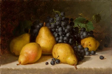 Uvas y peras 1877 (Óleo sobre tabla)