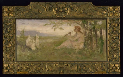 Niña con conejos, 1886