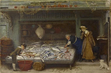 Una tienda de pescaderos, 1873