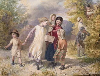 Recolección de moras, 1860