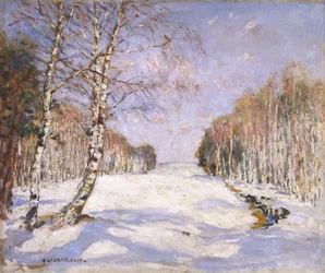 Sombras sobre la nieve, c.1890-1918 (óleo sobre lienzo)
