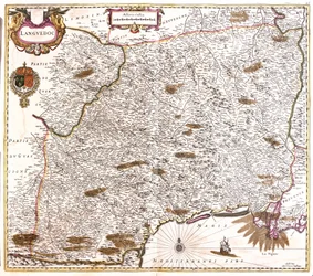 Mapa de Languedoc, Francia