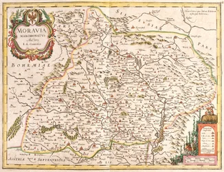 Mapa de Moravia (República Checa)
