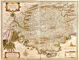 Mapa de Provenza (Francia)