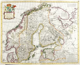 Mapa de Suecia y Noruega