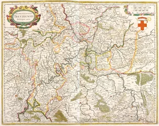 Mapa del Arzobispado de Tréveris, Alemania