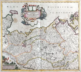 Mapa del Ducado de Mecklemburgo Schwerin (Alemania)