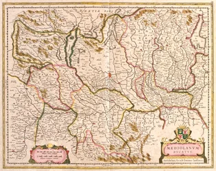 Mapa del Ducado de Milán (Italia)