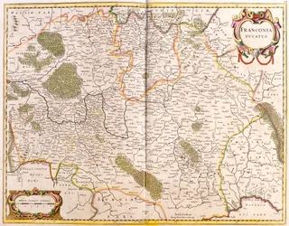 Mapa del Ducado de Franconia (Alemania)