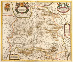Mapa del Reino de Castilla (España)