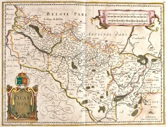 Mapa de la Provincia de Picardía (Francia)
