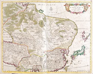 Mapa de la región Tártara (Rusia y China)