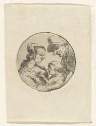 hombre y mujer con niño