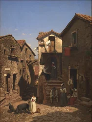 Una calle en Gerano