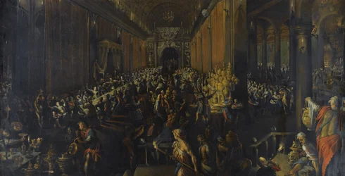La fiesta de Belsasar, 1596