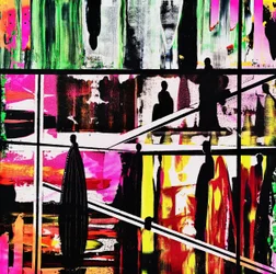 Gente de la ciudad abstracta