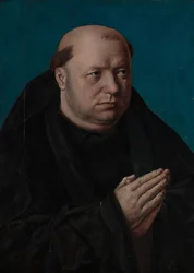 Retrato de un monje en oración