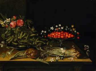 Naturaleza muerta con fresas