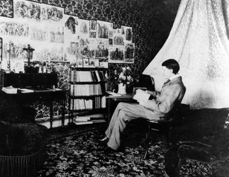 Aubrey Beardsley en el Hotel Cosmopolitan, Menton, Francia, 1898