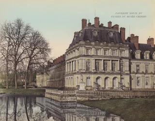 Fontainebleau: Pabellón Luis XV Entrada al Museo Chino (foto en color)