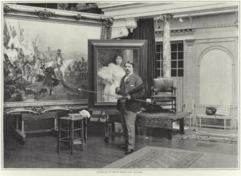 Francois Flameng en su taller